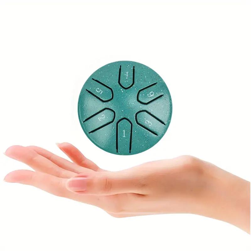 3-дюймовый набор язычковых барабанов из легированной стали - 6 нот, мини-ударный инструмент для медитации, йоги и звукового исцеления