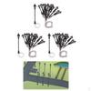 100pcs Model Miniature Street Lights LEDs Garden 1:150