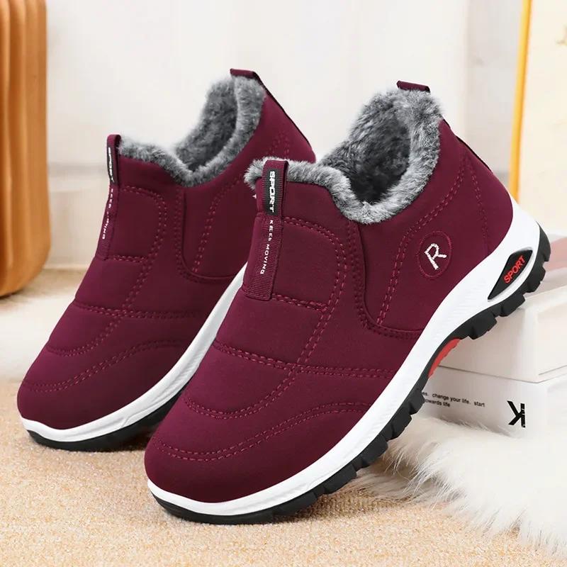 Winter Men Snow Boots Warm Plus Velvet Man Casual Shoes Outdoor Non-slip Cotton Shoes Men Wear-resistant Waterproof Sneakers Man