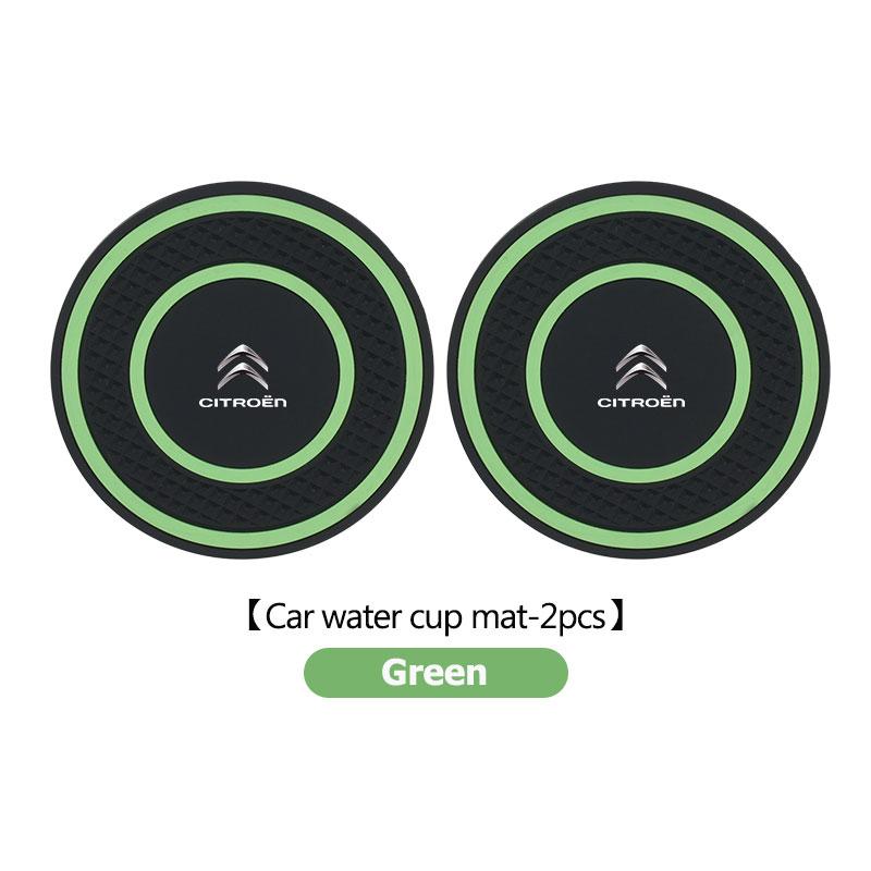 2pcs Car Cup Holder Anti Slip Insert Coasters Pad Bottle Holder For Citroen C4 C3 C5 C1 C2 C6 VTS C4L DS3 DS4 DS5 Grand Berlingo aiu256
