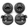 4pcs Black Plastic Marine Boat Deck Hatch Locker Latch Pull Handle Non-locking