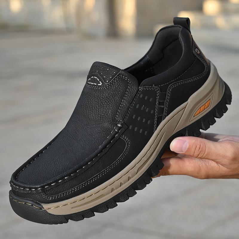 Модные лоферы из натуральной кожи, повседневная обувь, мужская обувь ручной работы для ходьбы, уличная обувь для трекинга, нескользящие мужские слипоны, мокасины