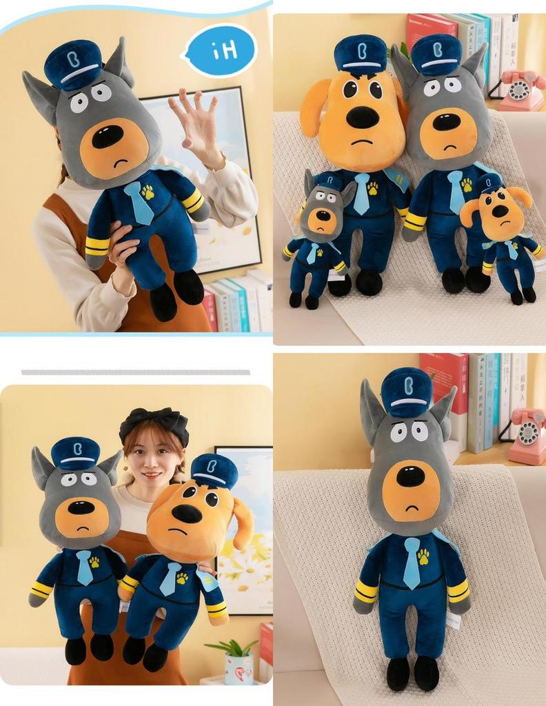 Sheriff Labrador Stuffed Animal Toy Customizable Design Available In 30cm 45cm And 60cm Sizes Yellow/grey