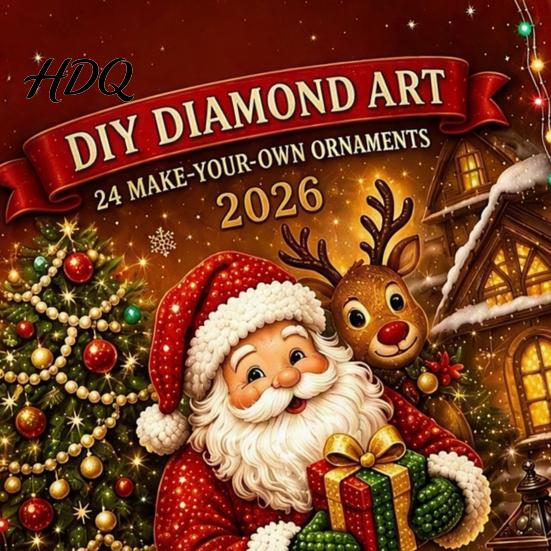 Образовательные наборы для творчества Рождественский ornament Адвент-календарь Алмазная мозаика DIY-набор Расслабляющие проекты Домашние сверкающие подвесные украшения