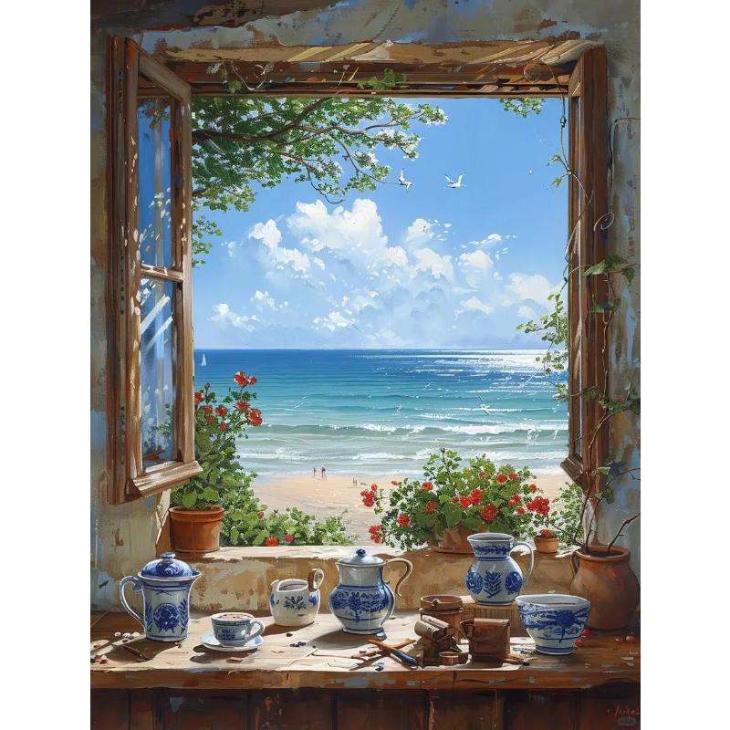 Абстрактные красочные граффити городской пейзаж холст картины современное искусство вид на море эстетические постеры принты декор гостиной