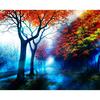 Diy Diamond Painting Cross Raining Park Cross Stitch 5d Diamond Embroidery