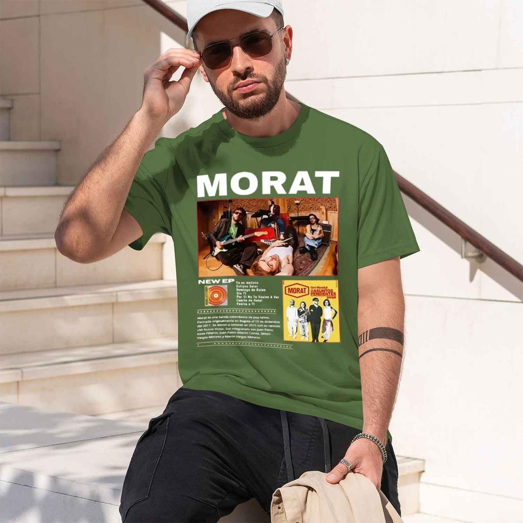 Morat Band Studio Session Album Showcase Morats Al Journey Highlights Unisexs Clothing Unisexs Crew Neck Tshirt 2026 New Model Unisex
