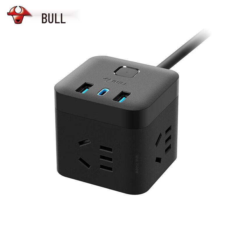 BULL 30W PD Куб-удлинитель с китайской вилкой (адаптер в комплекте)
