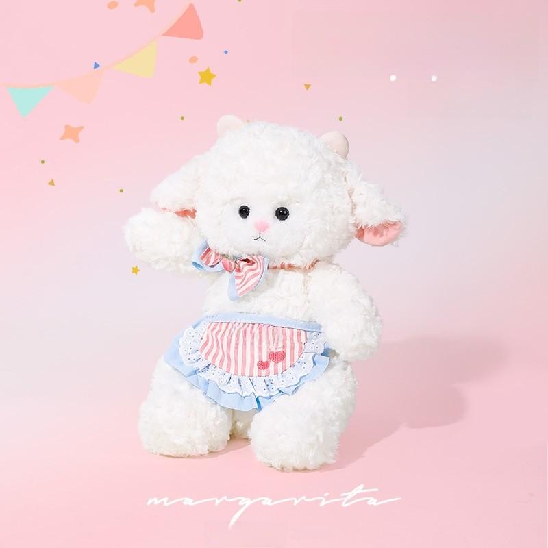 Овечка Мягкая Плюшевая Игрушка Чучело Животное Мультяшный Стиль Подарок для Детей Коллекция