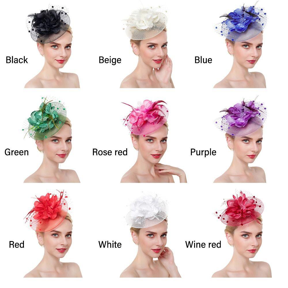 Стильные шапки-волшебники, свадебные цветочные сетчатые повязки на голову, коктейльные головные уборы для чаепития для женщин и девочек