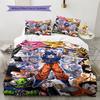 Dragon Ball Adventure Bedding Set Soft Duvet Cover with Pillowcases Breathable Bedding for Bedroom Hotel
