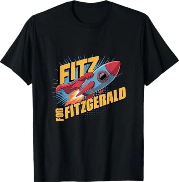 Custom Fitz for Fitzgerald Rocketship T-Shirt