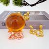 Triangle Crystal Ball Metal Base Dragon Snake Sphere Display Holder Snake Year Ornament  Home Decor
