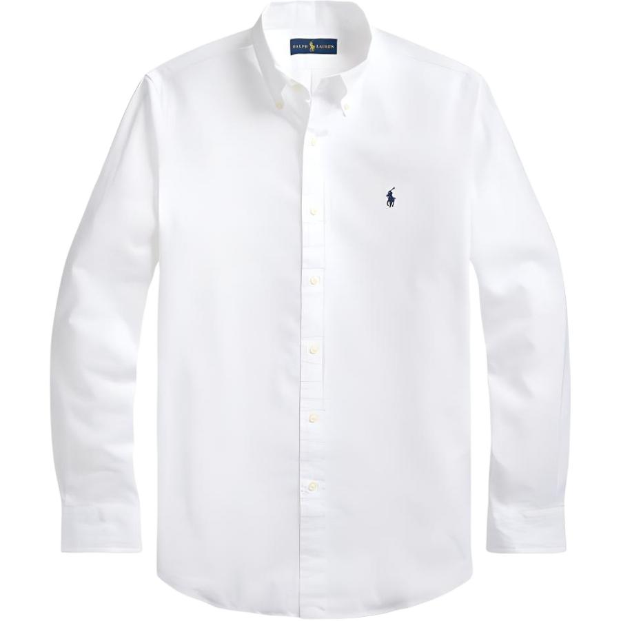 Polo Ralph Lauren Рубашки Мужские Белые С Острым Воротником Умеренный Другое 710791844-001