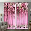 2 шт.- Шторы из полиэстера цвета благородной розовой розы, шторы с кулиской 42*84, для спальни, гостиной, украшения домашней комнаты
