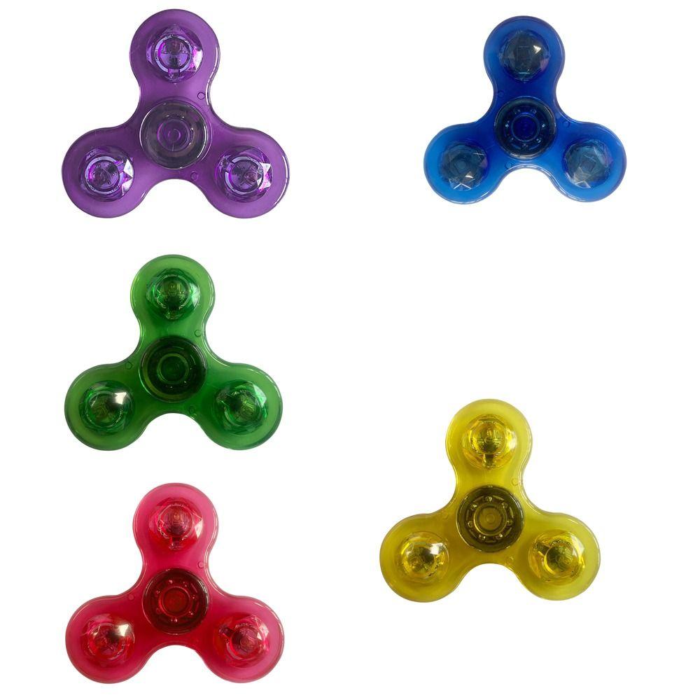 Rotating Pressure Reducing Fidget Spinner Hand Spinner LED Light Finger Toy Fingertip Gyroscope
