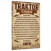 1 шт. Немецкая металлическая жестяная табличка - "Трактор Наш" Настенный декор для дома, фермерского дома или ранчо, Деревенское настенное украшение с немецкой цитатой