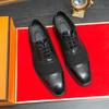 Повседневные мужские туфли-оксфорды из искусственной кожи со шнуровкой на низком каблуке, удобные и дышащие, классические деловые туфли, большие размеры 38-46