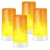 Набор из 4 светильников-пламени, Светодиодные светильники с эффектом пламени с дистанционным управлением и USB-подзарядкой, 4 режима для гостиной, спальни, бара, Хэллоуина,