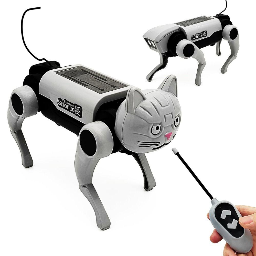 Dog Cat 2 Heads Rc Robot Electric DIY Assembling Model Set Toys Children