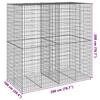VidaXL Gabion Basket with Lid 200x100x200 Cm Galvanized Iron, Gabion Wall, Gabion Retaining Wall, Fence In 3295227