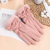 Warm Gloves for Women Plus Velvet Thickened Windproof and Cold Outdoor Cycling Driving Winter Touch Screen Autumn and Winter Gloves