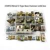 150pcs Metal U-Type Clips Car Body Panel Fender Bumper Fixed Fasteners U-Nuts