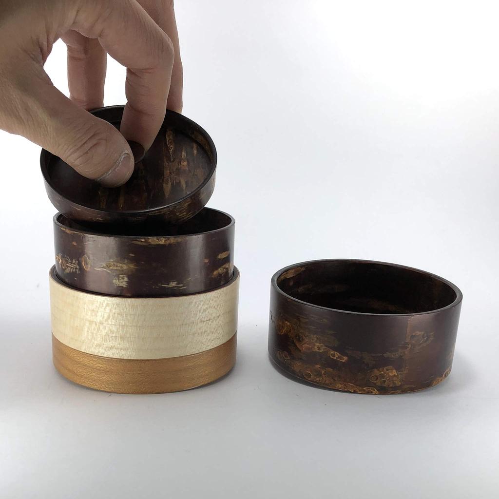 Кольцо-тубус Fujiki Denshiro Shoten 3 цвета, чайница, простая кожа 37241, диаметр, высота 8,2 см, 7,8 см