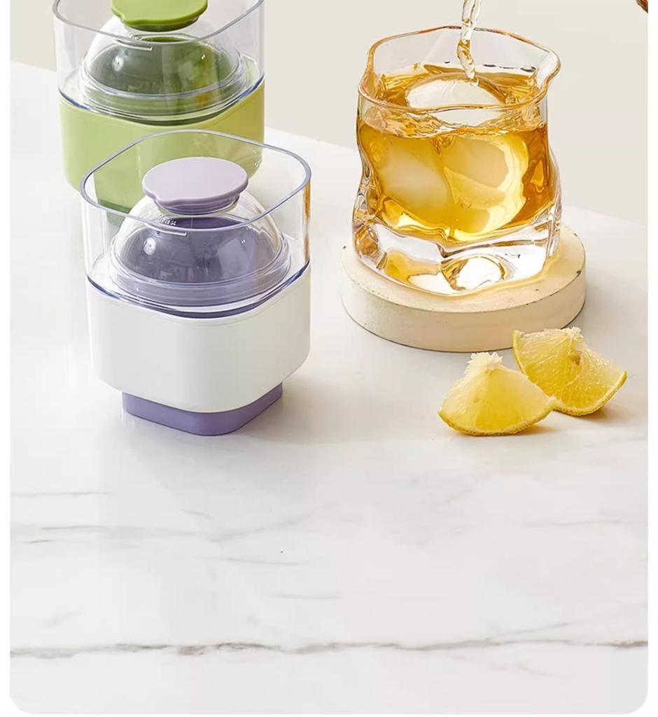 Большая силиконовая форма для ледяных шаров для виски - Пищевая, для домашнего использования, круглая форма для кубиков льда