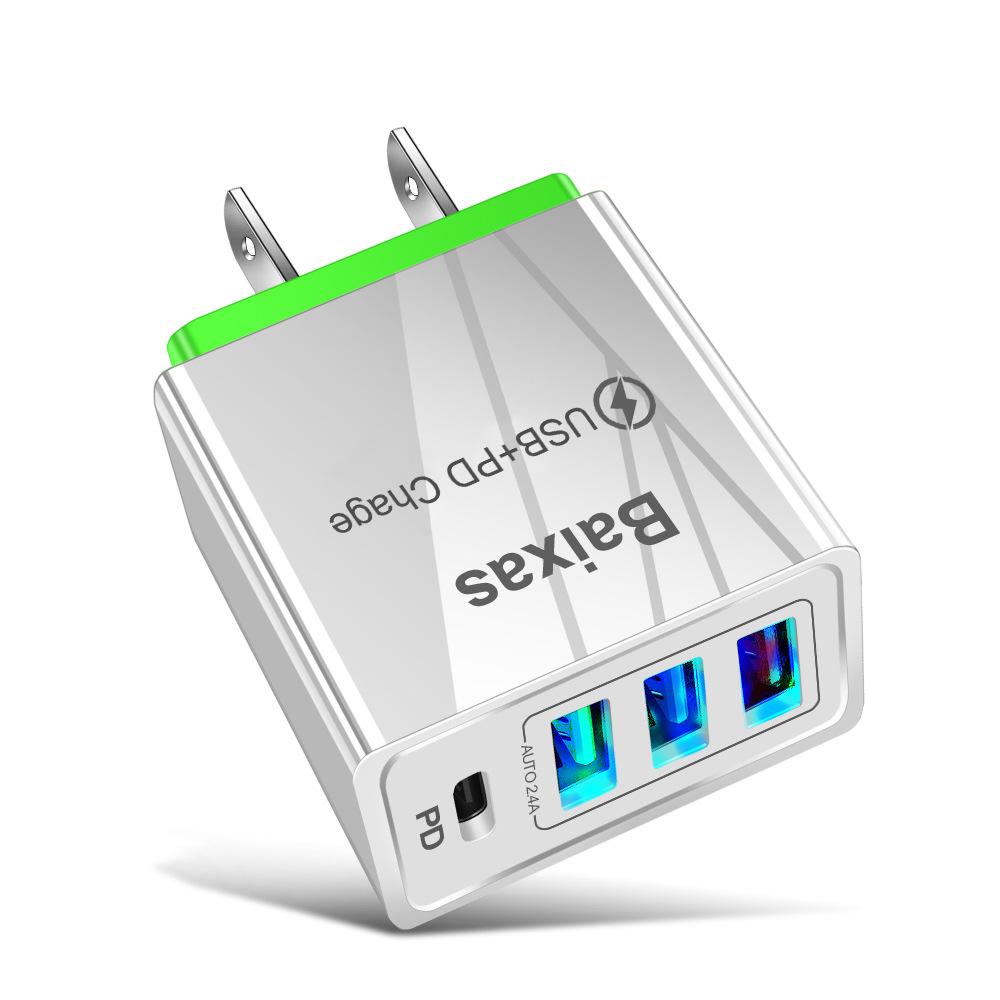 Универсальное 4-портовое USB-зарядное устройство для путешествий 5 В/2,4 А, адаптер быстрой зарядки - вилка AU/EU/UK/US