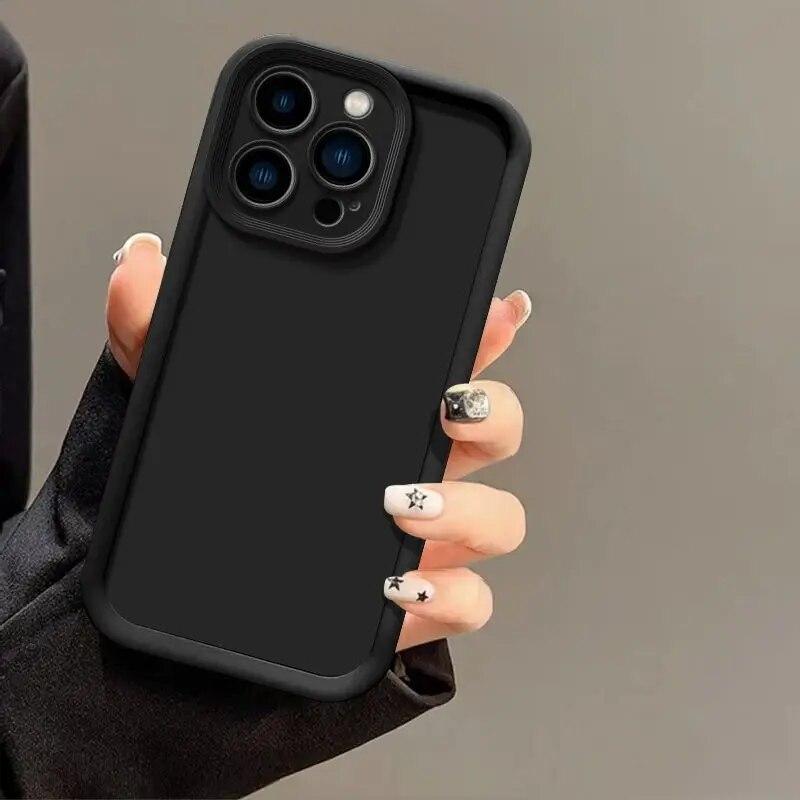High Quality Silicone Cases for iPhone 16 15 14 Plus 13 Pro Max 12 Mini 11 X Xs XR 7 8 Plus SE2 SE3 Soft Case Cover Camera Protect