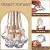 30 Pcs 8 Ml Diamond Shape Hanging Car Air Freshener Diffuser Empty Clear Glass Essential Diffuser Diffuser Bottle Car Air Freshe
