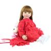 BZDOLL 24-дюймовая мягкая силиконовая кукла Reborn для малышей, игрушки для девочек 60 см, наряд с длинными волосами, платье принцессы, как живой ребенок, подарок на день рождения