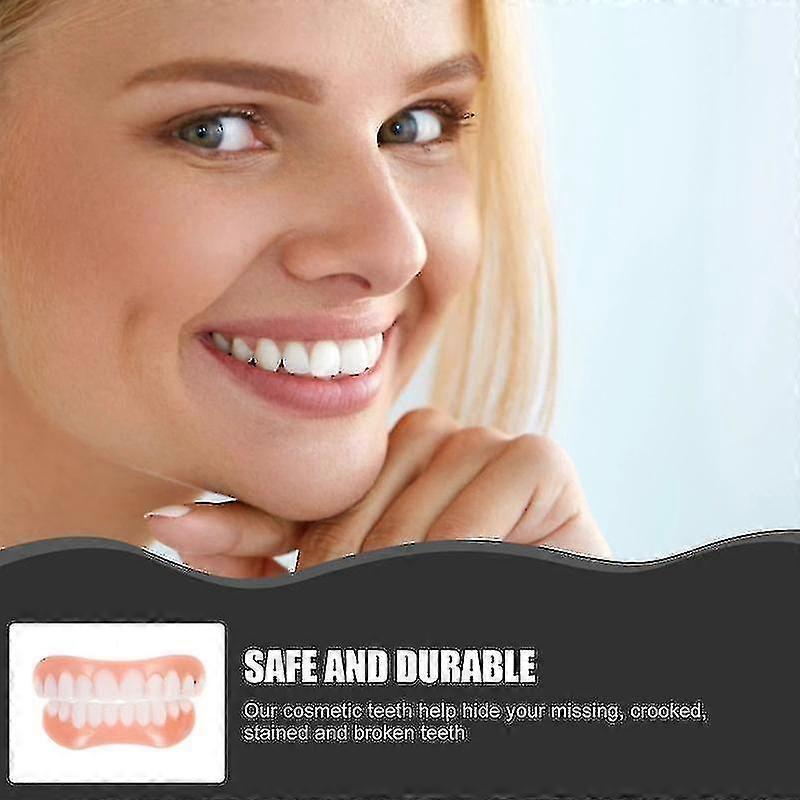 Bright White Silicone Tooth Veneers - Extra Thin & Comfortable Fake Teeth Cover