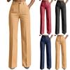 Женские брюки 2026 Business Casual С высокой талией Широкие штанины Офисные рабочие брюки Большие размеры Эластичные брюки