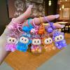Cartoon Sitting Labubu Keychain Girls Backpack Pendant Car Key Chain Keyring