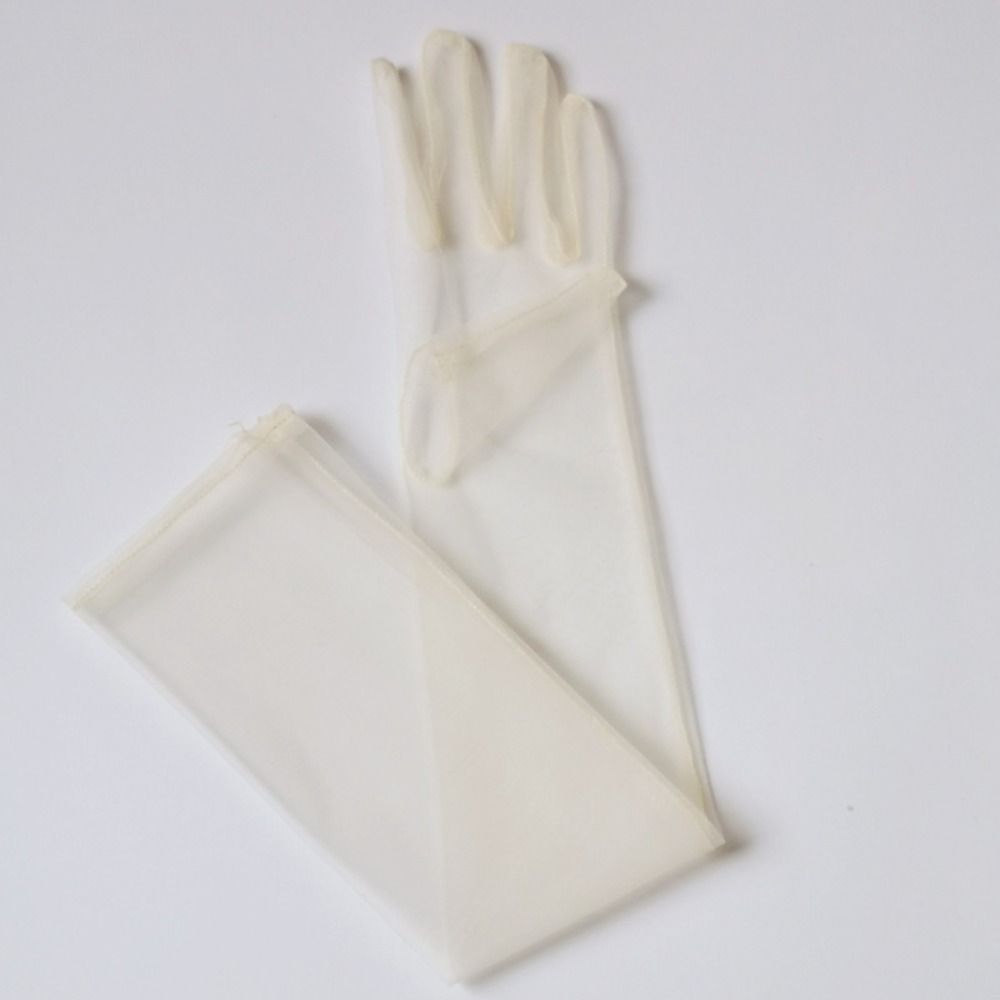 Защита от солнца Длинные прозрачные перчатки Тонкие сетчатые бесшовные варежки Длинные прозрачные перчатки для женщин