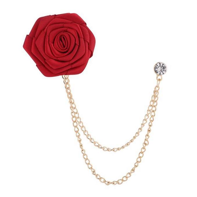 Свадебная брошь для жениха, брошь ручной работы с цветком розы, булавка для лацкана, мужская брошь для костюма