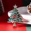 Fashionable Christmas tree brooch, suitable for pairing with rhinestones, all-around Christmas crystal brooch, creative holiday elements, green