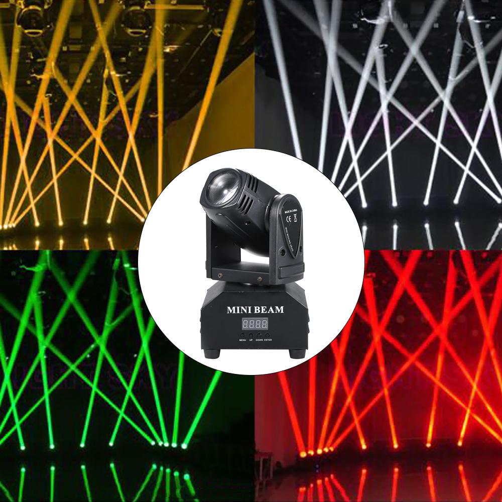 Светодиодная лампа Lixada со сценическими эффектами, общая мощность 50 Вт, вращающаяся подвижная головка, DMX512, звуковая активация, главный-подчиненный