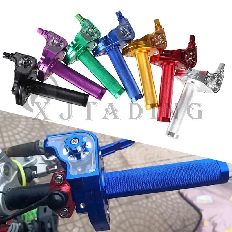 Универсальные ручки руля с ручкой газа 22 мм из алюминия CNC для питбайка, кроссового мотоцикла, мопеда, скутера, квадроцикла