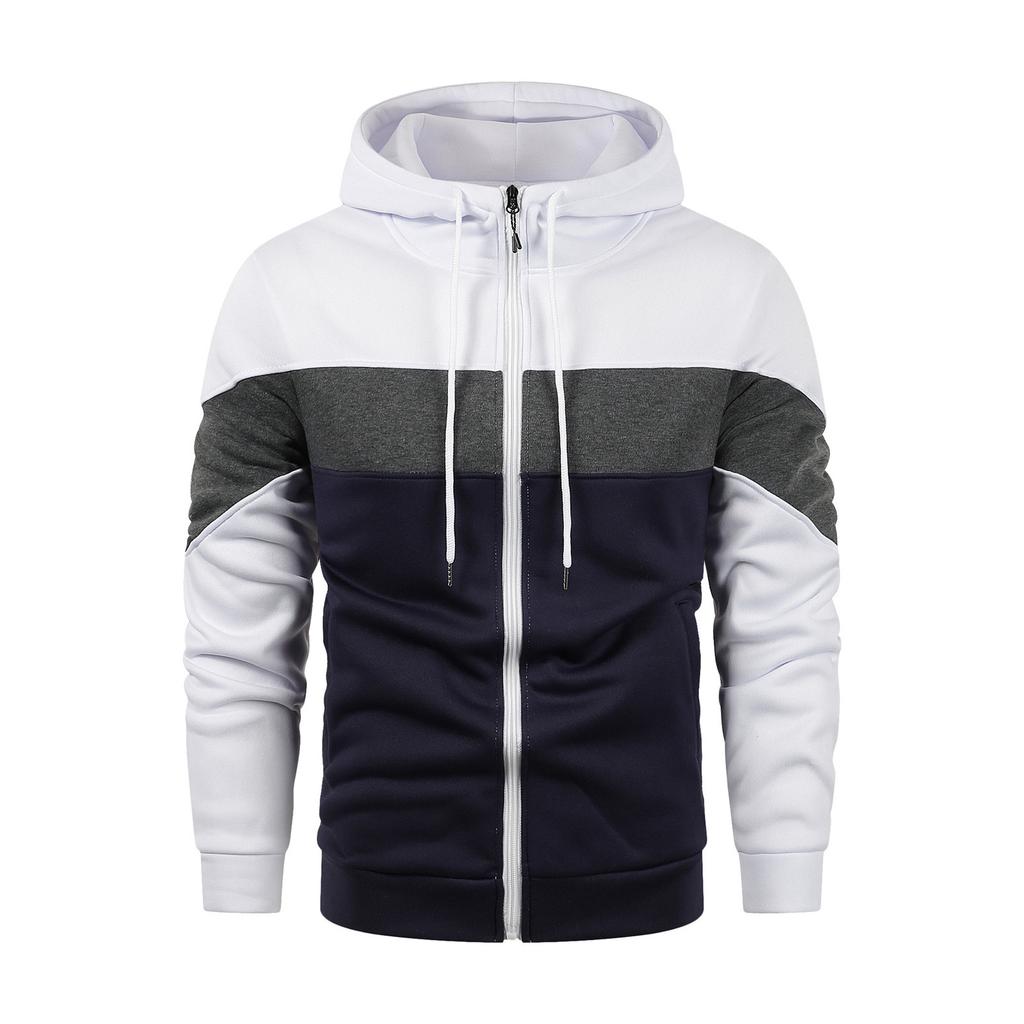 Men‘s Zipper Pullover Long Sleeve Hooded Sweatshirt Tops Blouse