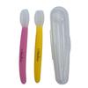Ainunu Silicone Baby Food Spoons 2pcs, Pink, Yellow, 1pc