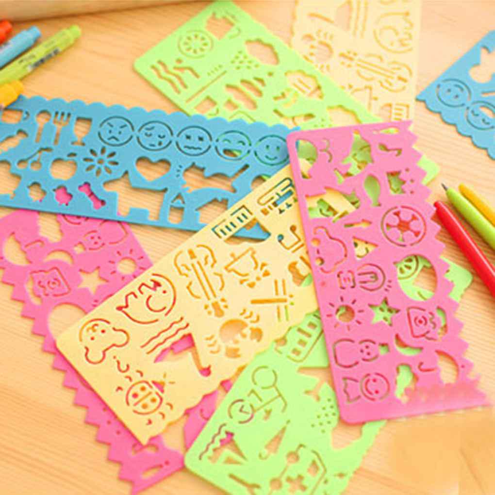 4шт канцелярские линейки школьные принадлежности для рисования инструмент для рисования шаблон для рисования