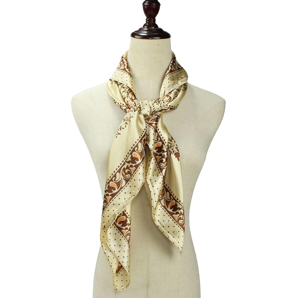 High-quality Luxurious Silk Scarves Headband Scarfs Neck Scarf For Women Chain Silk Scarf Women's Decorative Shawl