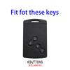 Чехол для ключей из ТПУ с 4 кнопками, брелок для Renault Duster Captur Clio Logan Megane Koleos Scenic Nema Fluence Zoe, аксессуары