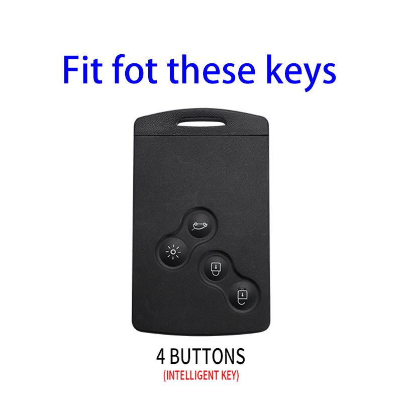 Чехол для ключей из ТПУ с 4 кнопками, брелок для Renault Duster Captur Clio Logan Megane Koleos Scenic Nema Fluence Zoe, аксессуары