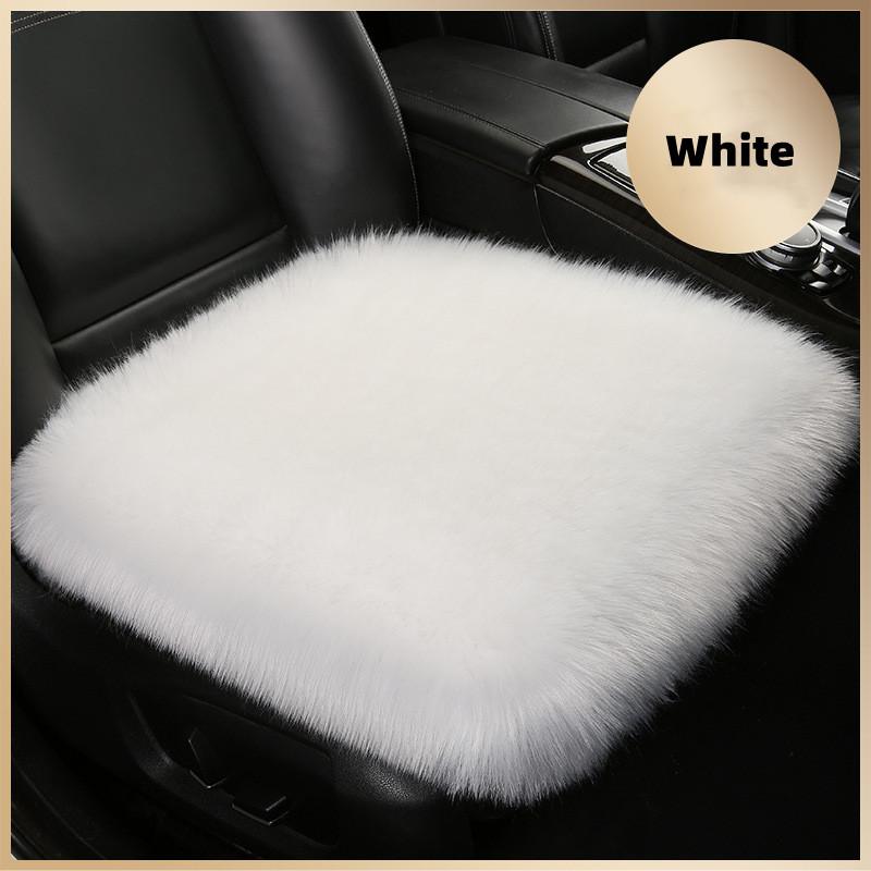 1 шт. чехол для автомобильного сиденья из искусственного меха, плюшевый зимний белый универсальный автомобильный интерьерный коврик из искусственной шерсти, теплый и роскошный плюшевый коврик