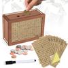 Wooden Money Saving Box Piggy Bank with Customizable Savings Goals Sticker Money Saver for Kids Adults