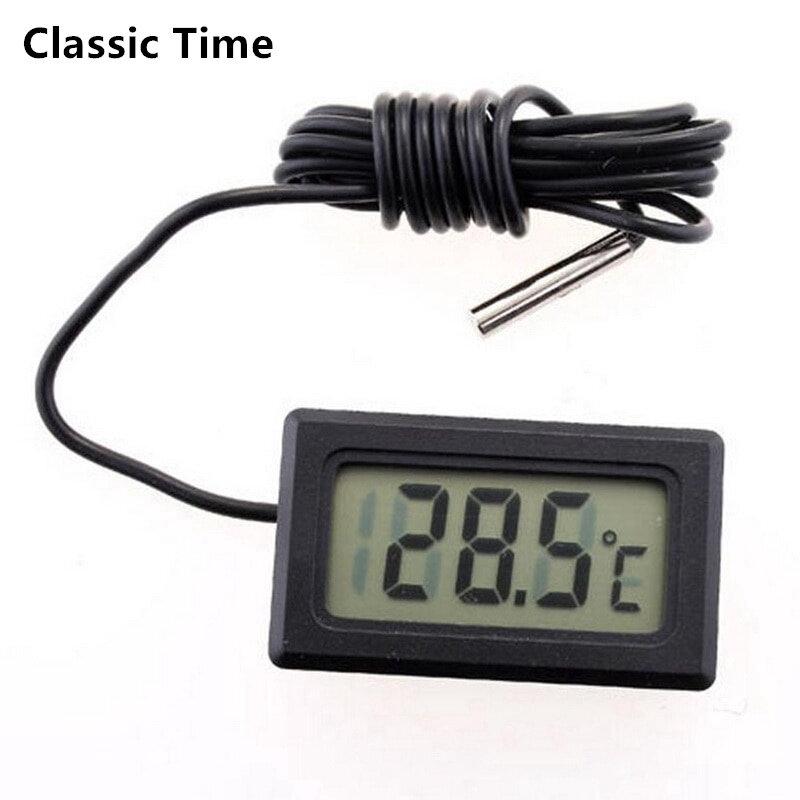 Digital Thermometer Mini LCD Display Meter Fridges Freezers Coolers Aquarium Chillers Mini 1M Probe Instrument 1pcs